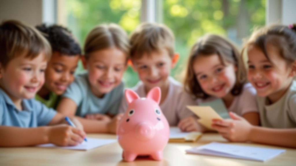 Enfants apprenant à épargner